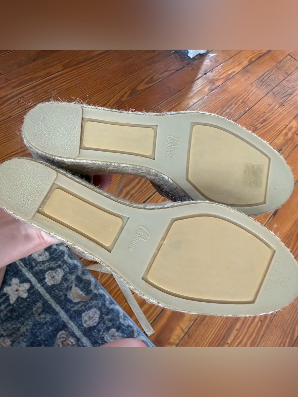 Castaner Metallic Gold Lace-Up Espadrilles - Picture 5 of 5